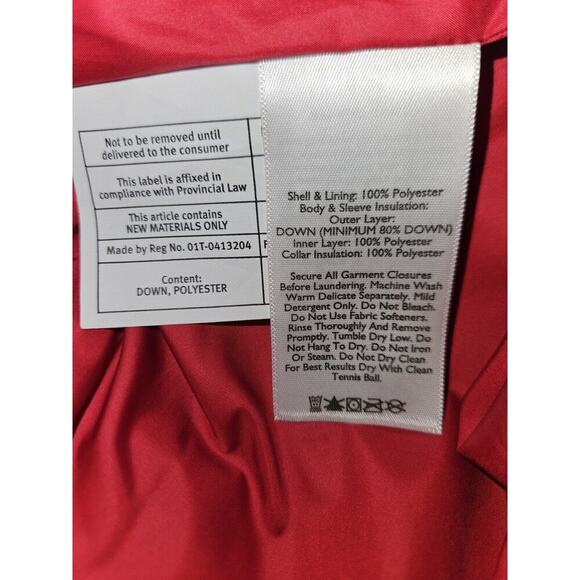 Eddie Bauer Down Parka Puffer Jacket Coat Women’s Small Red EUC - Picture 9 of 15